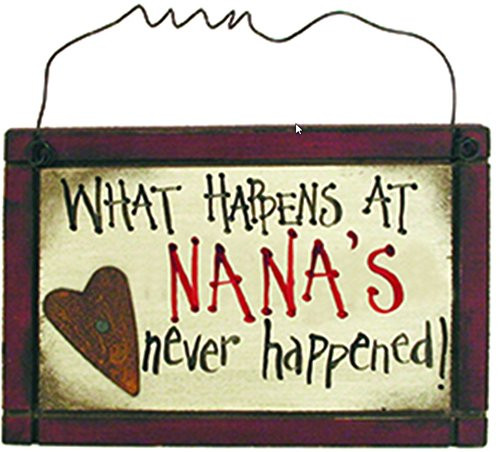 OHIO WHOLESALE, INC. What Happens at Nanas Never Happened 5 x 8 Humorous Sign OHIO WHOLESALE, INC. What Happens at Nanas Never Happened 5 x 8 Humorous Sign