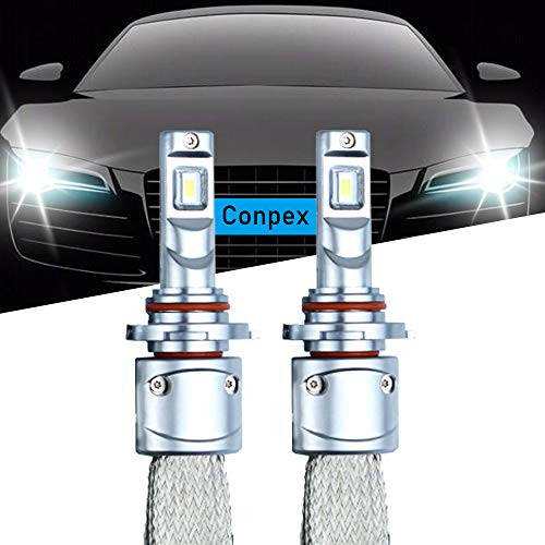 9005 LED Headlight Bulbs Conversion Kit Anti Flicker with Hi/Lo Beam, 10000LM, 6000K Xenon Cool White with 2-year Warranty