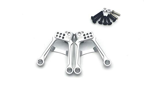 ATOP RC Aluminum Rear Shock Damper Tower Mount Hoops for AXIAL SCX10 II 90046 90047 1:10 RC Car (Silver)