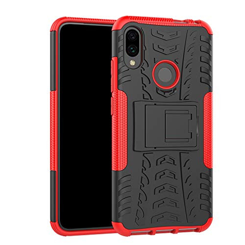 Xiaomi Redmi Note 7 Case, Xiaomi Redmi Note 7 Pro Case, Shockproof Heavy Duty Combo Hybrid Rugged Dual Layer Armor with Kickstand Grip Case Cover for Xiaomi Redmi Note 7 (Red) Xiaomi Redmi Note 7 Case, Xiaomi Redmi Note 7 Pro Case, Shockproof Heavy Duty Combo Hybrid Rugged Dual Layer Armor with Kickstand Grip Case Cover for Xiaomi Redmi Note 7 (Red)
