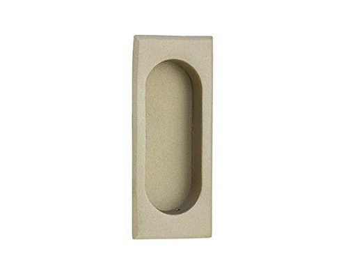 Emtek 2201 4 Inch High Solid Brass Rectangular Flush Pull for Sliding Doors, Satin Nickel