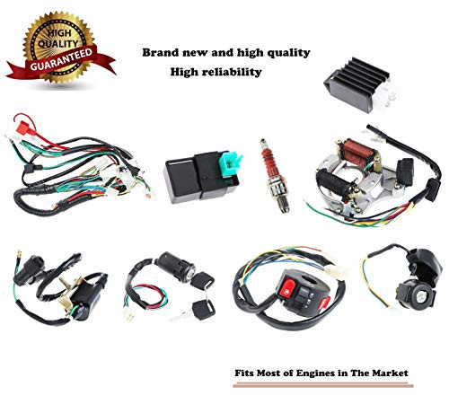 Complete Electrics Stator Coil CDI Wiring Harness for 4 Stroke ATV KLX 50cc 70cc 110cc 125cc-atv wiring harness