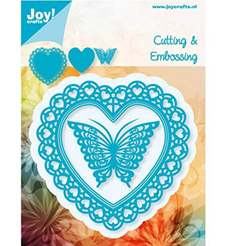Joy Craft 3 Piece Cutting and Embossing Stencil, Open Heart & Butterfly