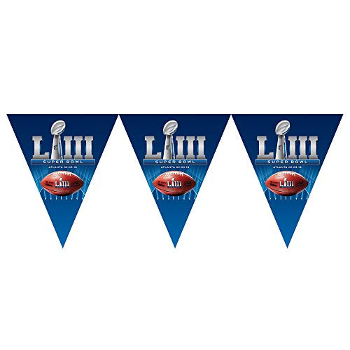 Amscan Super Bowl LIII Pennant Banner 12 Feet