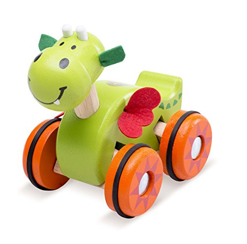 Wonderworld Wheely Dragon Push Toy