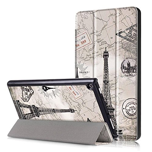 Fire HD 8 Tablet Case,Fire HD8 2016 Case,Kindle Fire HD8 Case 7th Generation,Fire HD8 Cover,Kindle HD8 7th generation Case,Ultra Slim PU Leather Smart Case for New Amazon Fire HD8 Tablet 7th Gen