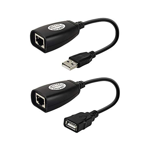 Pasow USB RJ45 Extender Over Cat5/Cat5e /Cat6 Cable Extension Cable Connector Adapter Pasow USB RJ45 Extender Over Cat5/Cat5e /Cat6 Cable Extension Cable Connector Adapter