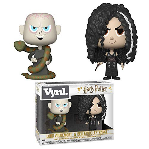 Funko Lord Voldemort, Bellatrix Lestrange Vynl. Vinyl Figure Set & 1 Compatible Protector Bundle (32780 - B)