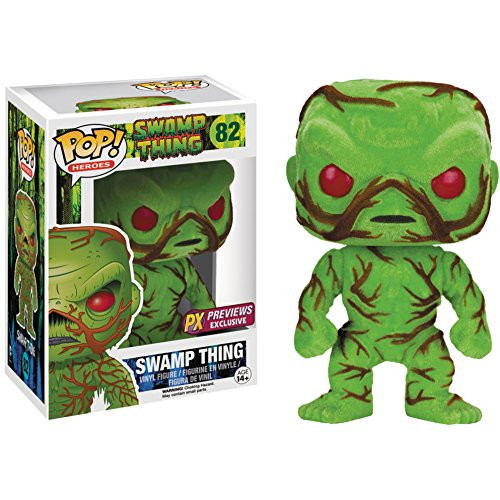 Funko Swamp Thing [Flocked] (PX Exc) Pop Heroes Vinyl Figure & 1 Compatible Graphic Protector Bundle (07071 - B)