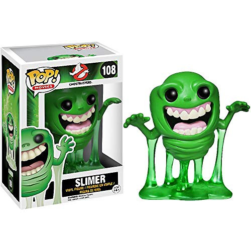 Funko Slimer: Ghostbusters x POP! Movies Vinyl Figure & 1 POP! Compatible PET Plastic Graphical Protector Bundle [#108 / 03980 - B]
