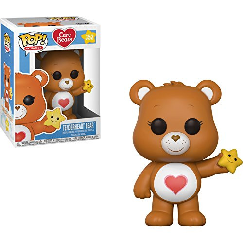 Funko Tenderheart Bear: Care Bears x POP! Animation Vinyl Figure & 1 POP! Compatible PET Plastic Graphical Protector Bundle [#352 / 26700 - B]