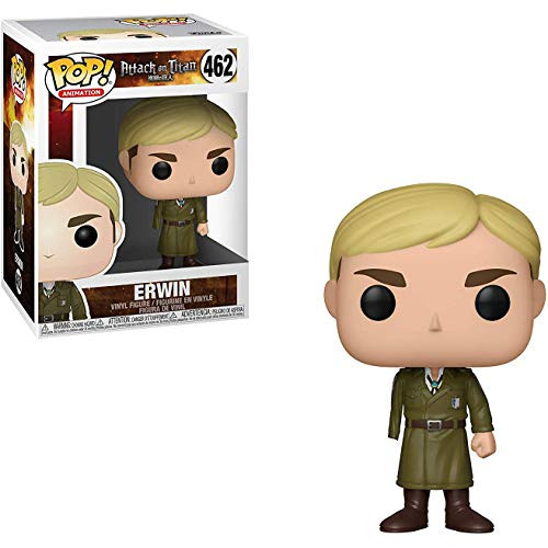 Funko Erwin Smith: Attack on Titan x POP! Animation Vinyl Figure & 1 POP! Compatible PET Plastic Graphical Protector Bundle [#462 / 35680 - B]