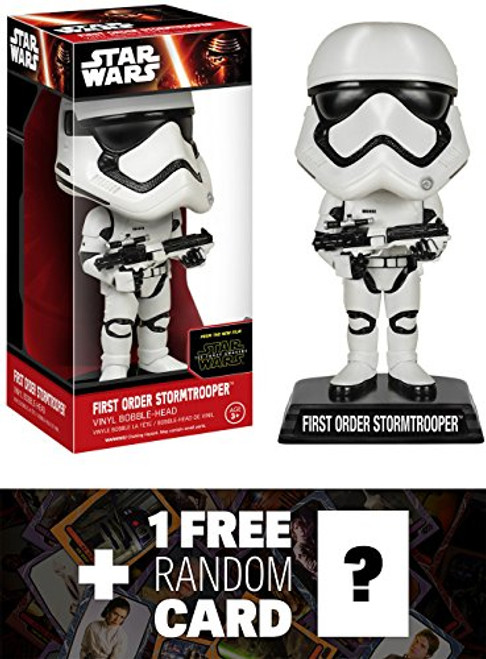 Star Wars First Order Stormtrooper: Wacky Wobbler x The Force Awakens Bobble-Head Vinyl Figure + 1 Free Official Trading Card Bundle (062392) Star Wars First Order Stormtrooper: Wacky Wobbler x The Force Awakens Bobble-Head Vinyl Figure + 1 Free Official Trading Card Bundle (062392)