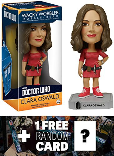 Clara Oswald: Doctor Who x Wacky Wobblers Series + 1 FREE Official Dr Who Trading Card Bundle [47603]