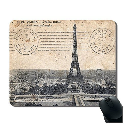 iFUOFF Mousepad, Paris Eiffel Tower Design Non Slip Rubber Gaming Mouse Pad Mat