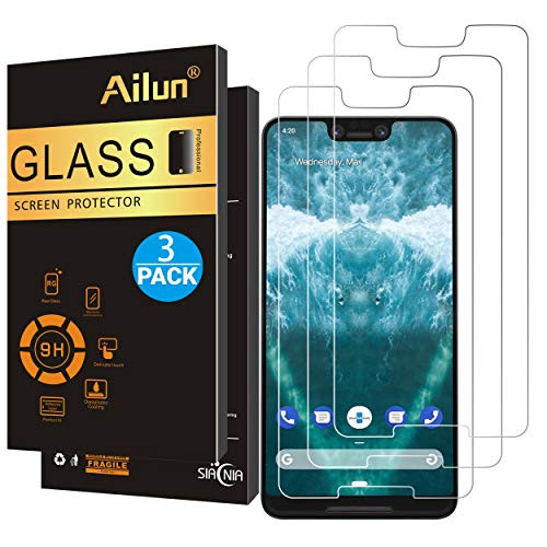 Ailun Screen Protector for Google Pixel 3XL 3Pack 6.3Inch 2.5D Edge Tempered Glass for Google Pixel 3XL Anti Scratch Case Friendly Siania Retail Package