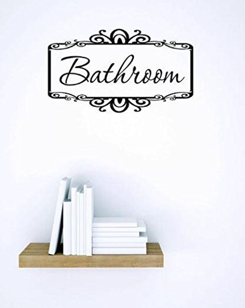 Design with Vinyl 3 C 2009 Decor Item Bathroom Sign Image Quote Wall Decal Sticker, 16 x 40-Inch, Black Design with Vinyl 3 C 2009 Decor Item Bathroom Sign Image Quote Wall Decal Sticker, 16 x 40-Inch, Black