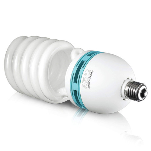 Neewer 85W 110V 5500K Tri-phosphor Spiral CFL Daylight Balanced Light Bulb in E27 Socket for Photo and Video Studio Lighting(85W)