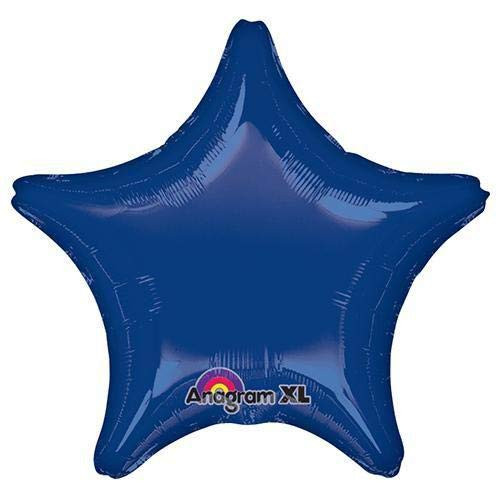 Anagram 25284 Star - Navy Blue Foil Balloon, 19", Anagram 25284 Star - Navy Blue Foil Balloon, 19",
