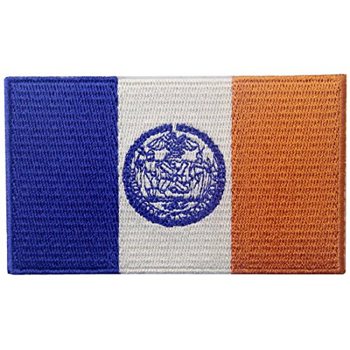 New York City Flag Patch Embroidered Applique Iron On Sew On Emblem New York City Flag Patch Embroidered Applique Iron On Sew On Emblem