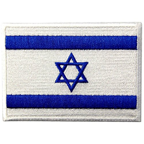 Israel Flag Embroidered Israeli National Emblem Jewish Star of David Iron On Sew On Patch