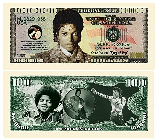 American Art Classics Limited Edition Michael Jackson  King of Pop Commemorative Million Dollar Collectible Bill
