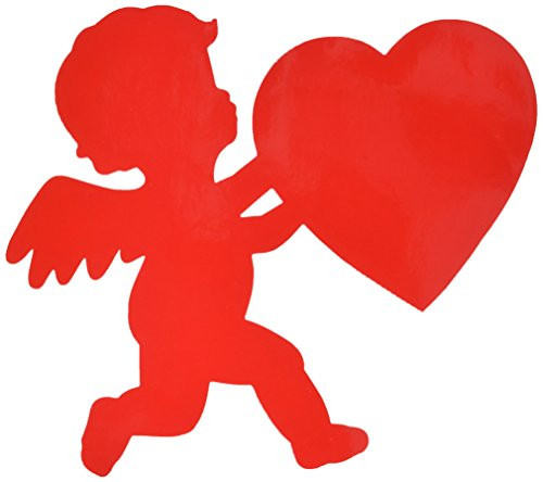 Amscan Valentine Red Glossy Paper Cupid | Party Decoration, 12 Ct.