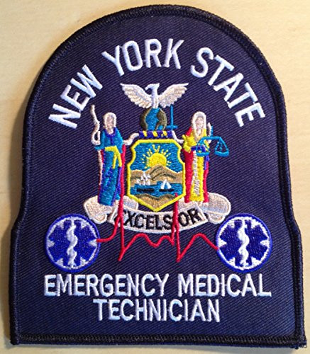 New York State Emergency Medical Technician EMT Uniform Patch - Navy