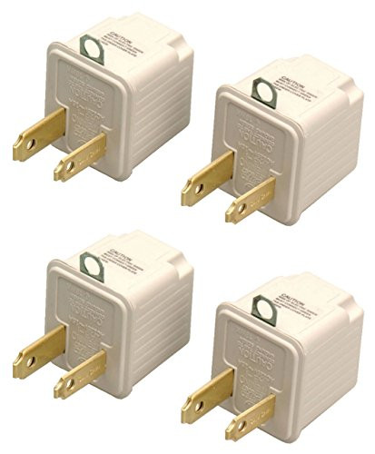 2-Packs of Coleman Cable 9901 3-Prong To 2-Prong Grounding Outlet Adapter 2/pk