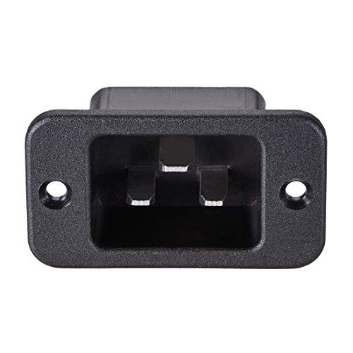 uxcell C20 Panel Mount Plug Adapter AC 250V 16A 3 Pins IEC Inlet Module Plug Power Connector Socket Staight