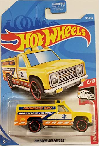 Hot Wheels 2019 Hw Rescue 6/10 - Hw Rapid Responder (Yellow)