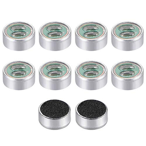 uxcell 6027L 60dB Electret Microphone Pickup 6mm x 2.7mm Cylindrical Condenser MIC with Solder Joint for PCB 10 Pcs