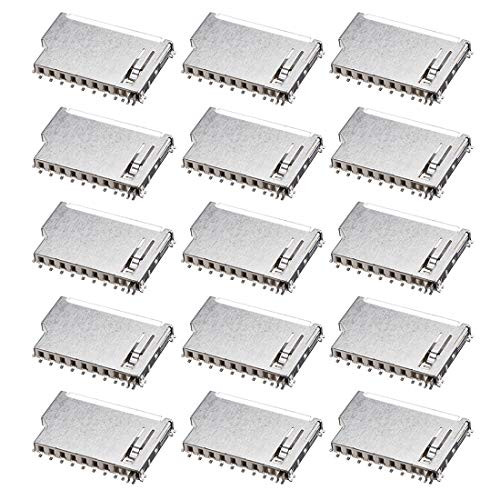 uxcell SD Memory Card Socket Short Body 11 Pin PCB Mount Connector 15pcs
