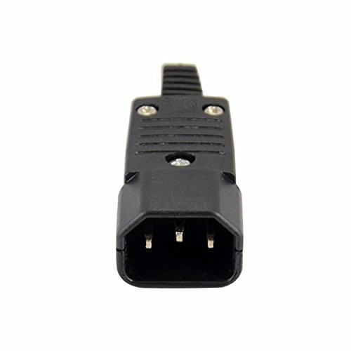 Toptekits IEC C14 Power Cord Connector,IEC 320 C14 Male Plug Rewirable Power Connector 3pin 10A /250V