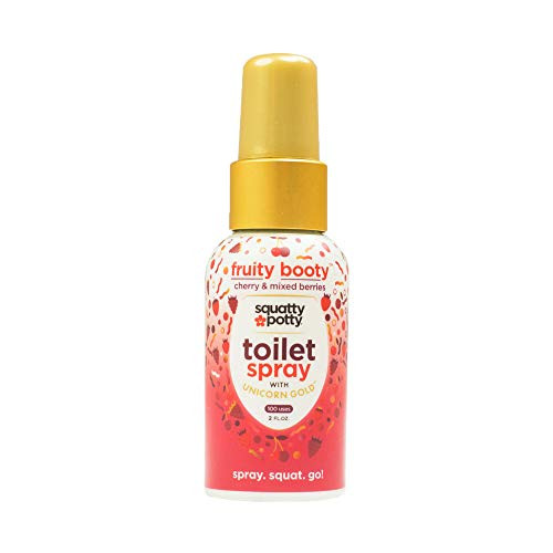 2 FL OZ. Squatty Potty Unicorn Gold Toilet Spray, Fruity Booty