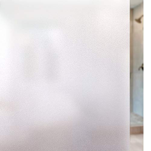 Privacy Window Film Static Cling Frosted Glass Film Anti UV Window Cling No Glue Window Frosting Film Decorative Opaque Glass Window Sticker for Home Privacy, Bathroom Privacy, 17.5 x 70.8 inches