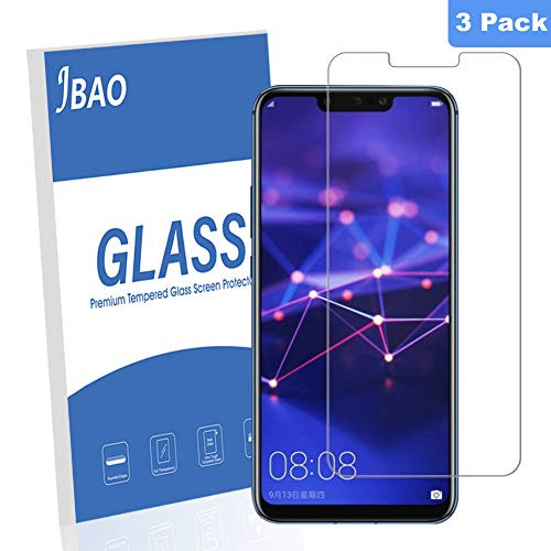 [3-Pack] Jbao Direct Huawei Mate 20 Lite Screen Protector, [Scratch Resistant][Anti-Fingerprint][Bubble Free][2.5D Arc Edge][Ultra Clear] 9H Hardness Tempered Glass for Huawei Mate 20 Lite