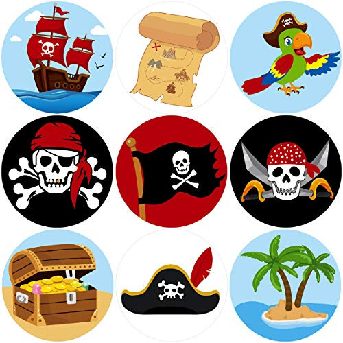 Pirate Perforated Roll Stickers for Kids 200Pcs Birthday Party Favor Decoration Pirate Perforated Roll Stickers for Kids 200Pcs Birthday Party Favor Decoration