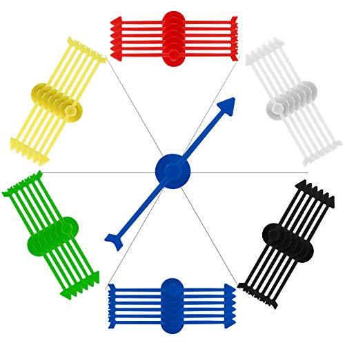 Biubee 30 Pcs Assorted Color Arrow Game Spinners- Plastic Board Game Arrow Spinners for Party, School Home Supplies