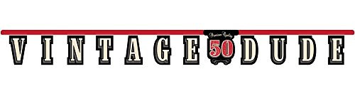 Creative Converting Vintage Dude 50th Birthday Jointed Letter Banner (2-Pack)