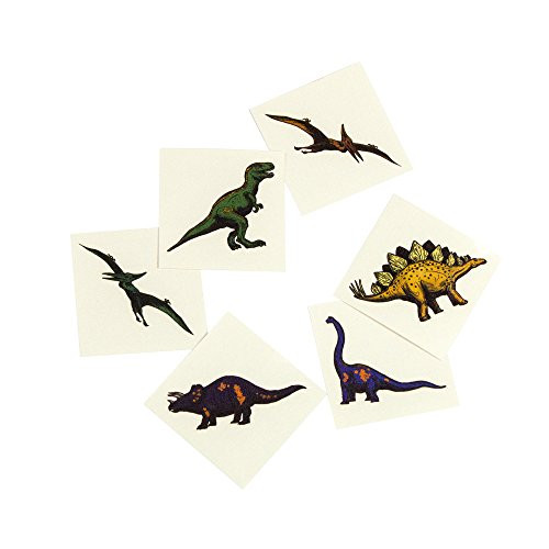 2 Packs of 72 Piece - Cool Dinosaur Temporary Tattoos for Kids & Adults - Assorted
