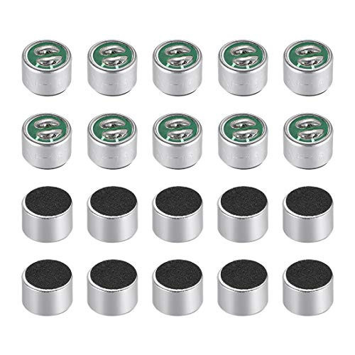 uxcell 9767 60dB Electret Microphone Pickup 9.7mm x 7mm Cylindrical Condenser MIC with Solder Joint for PCB 20 Pcs