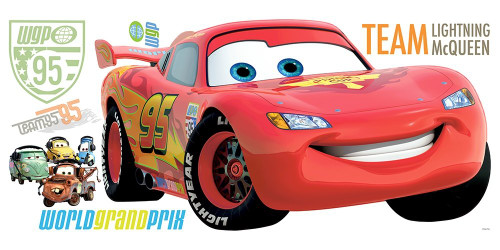 Roommates Rmk1582Gm Disney Pixar Cars 2 Lightning Mcqueen Peel & Stick Giant Wall Decal