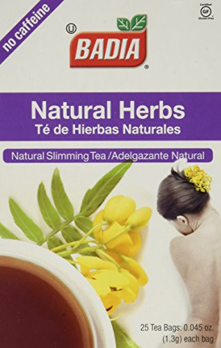 Badia Natural Herbs Tea Bags 25-Count (Pack of 2)