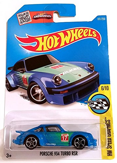 Hot Wheels 2016 HW Speed Graphics Porsche 934 Turbo RSR 181/250, Blue Hot Wheels 2016 HW Speed Graphics Porsche 934 Turbo RSR 181/250, Blue