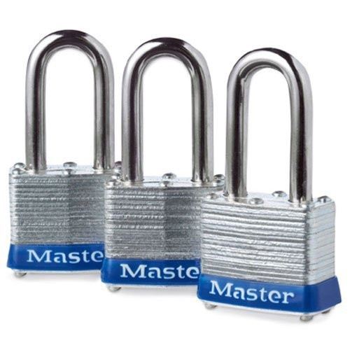 Master Lock Padlock, Laminated Steel Lock, 1-9/16 in. Wide, 3TRILF (Pack of 3-Keyed Alike) Master Lock Padlock, Laminated Steel Lock, 1-9/16 in. Wide, 3TRILF (Pack of 3-Keyed Alike)