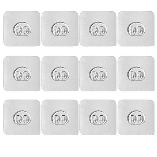 Chris.W 8 Pack Clear Adhesive Suction Sticker for No Drilling Bathroom Shower Shelf Accessories, Super Strong Adhesive Wall Sticker for Shower Caddy and More