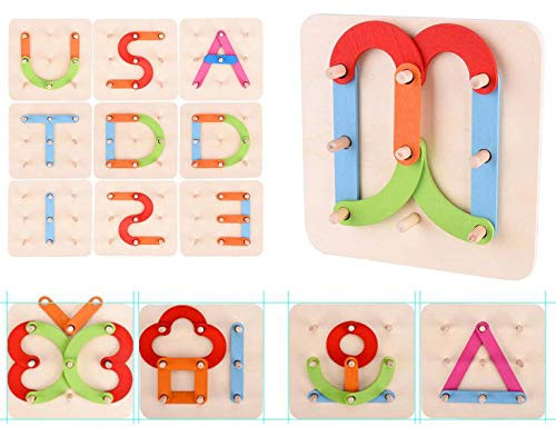 USATDD Wooden Letter Number Sorter Puzzle Educational Stacking Blocks Toy Set Shape Color Construction Pegboard Sorter Activity Board Sort Game for Kids Toddler Gift Preschool Learning STEM Toy USATDD Wooden Letter Number Sorter Puzzle Educational Stacking Blocks Toy Set Shape Color Construction Pegboard Sorter Activity Board Sort Game for Kids Toddler Gift Preschool Learning STEM Toy