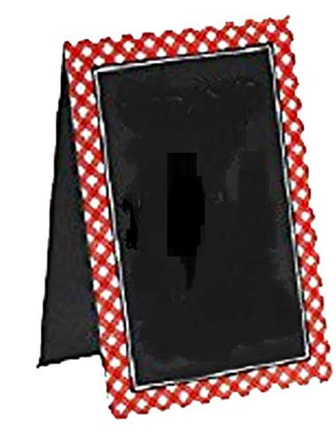 Delightful Picnic Party Red Plaid Chalkboard Tent Cards Decoration, Paper, 4" x 6" (2-Pack) - 16 total count