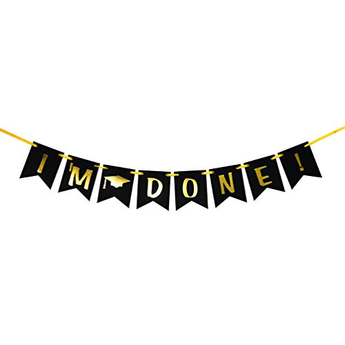 I'm Done Banner - Congrats Graduate Banner - 2019 Grad Party Decorations Supplies